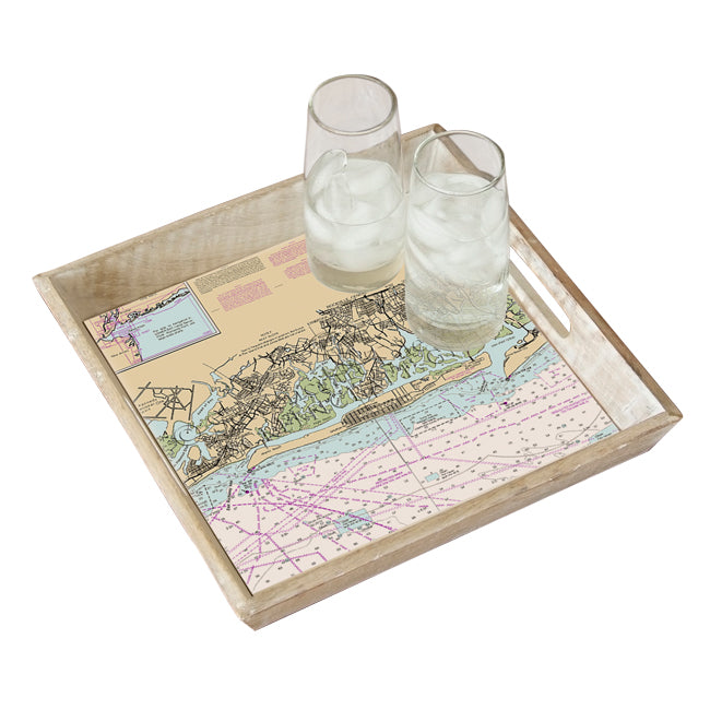 Long Beach, NY- Wood Serving Tray