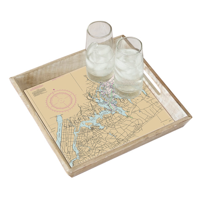 North West Long Island, NY  - Wood Serving Tray