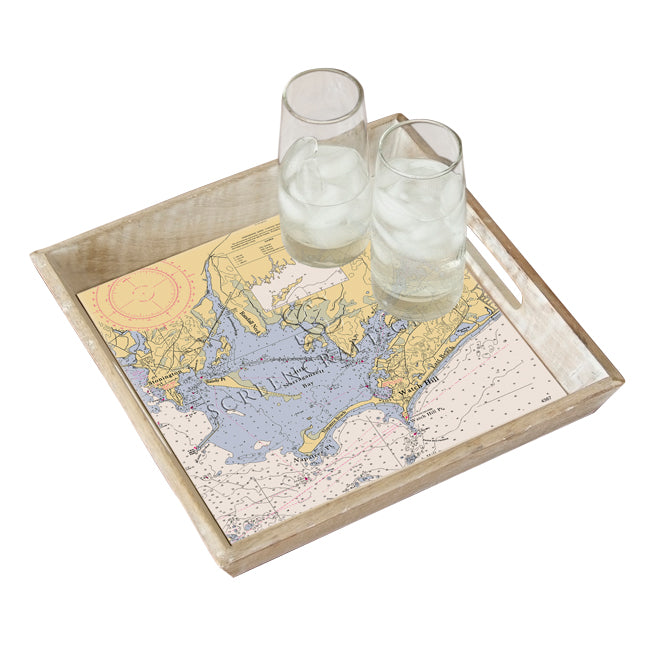 Watch Hill, RI - Wood Serving Tray