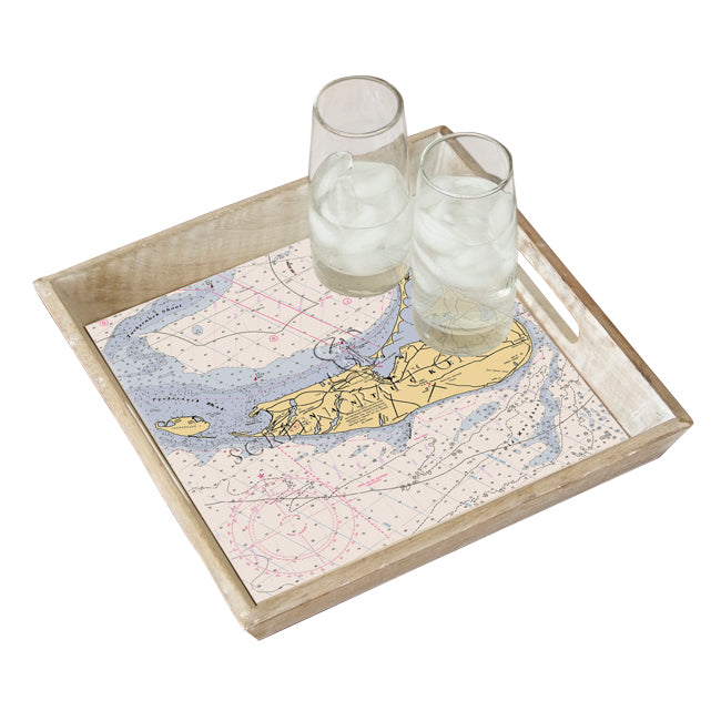 Nantucket, MA  - Wood Serving Tray