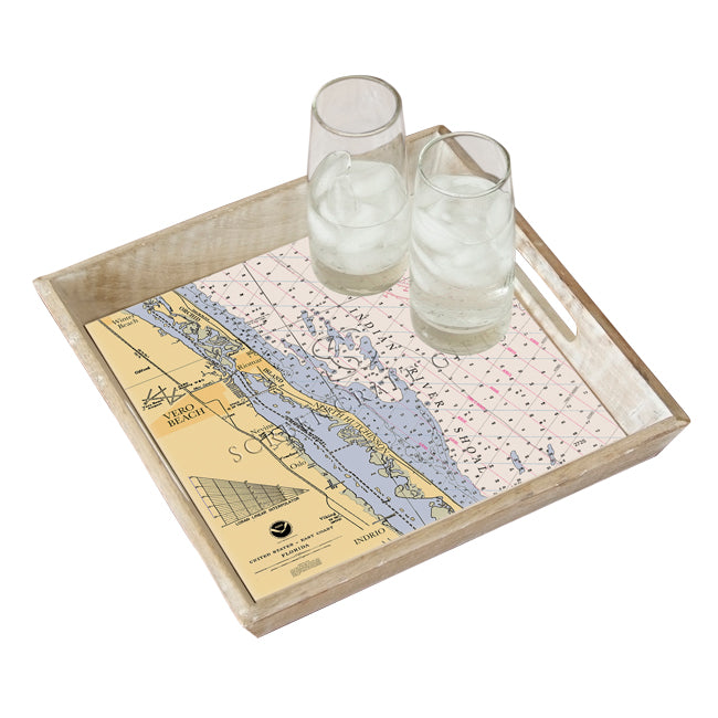 Vero Beach, FL - Wood Serving Tray