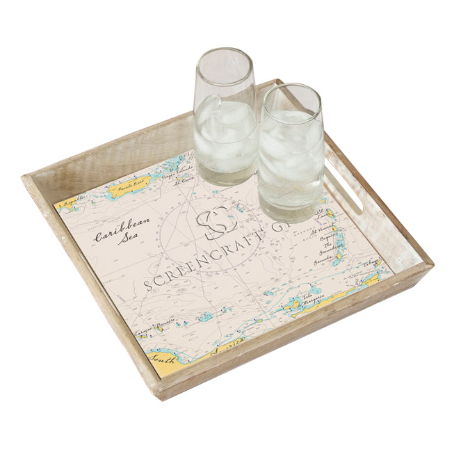 The Caribbean Sea- Wood Serving Tray