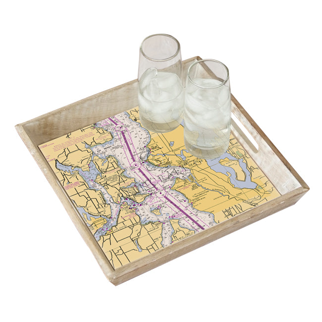 Seattle, WA- Wood Serving Tray