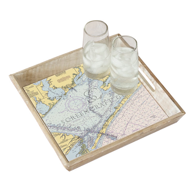 Matagorda Bay, TX- Wood Serving Tray