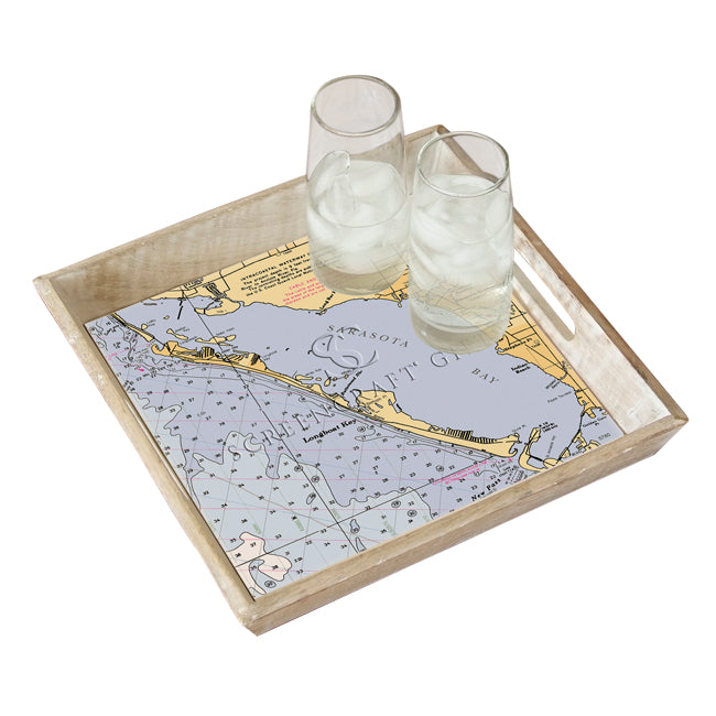 Longboat Key, FL - Wood Serving Tray
