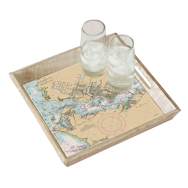 Cape Coral, FL - Wood Serving Tray