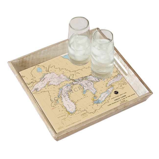 The Great Lakes - Wood Serving Tray