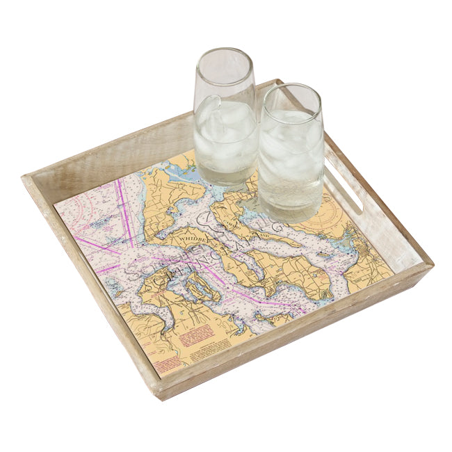 Whidbey Island, WA - Wood Serving Tray