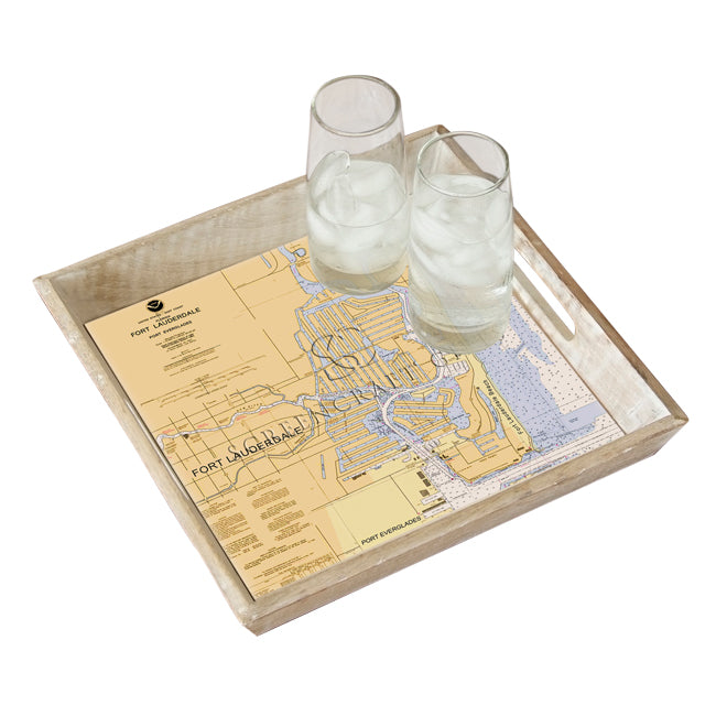 Fort Lauderdale, FL- Wood Serving Tray