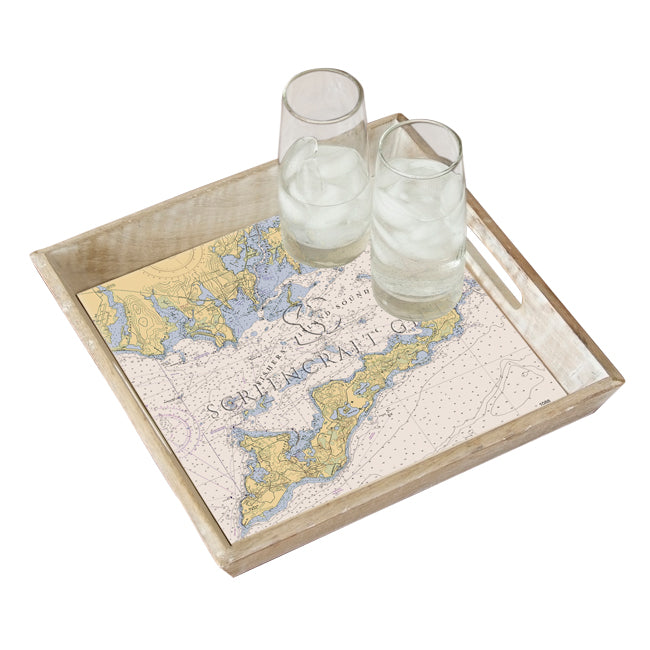 Fishers Island, NY - Wood Serving Tray