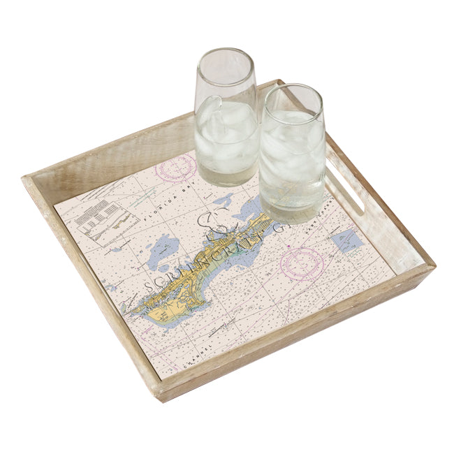 Marathon, FL - Wood Serving Tray