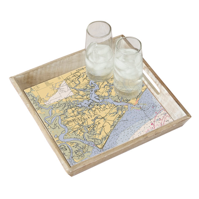 Edisto Island, SC - Wood Serving Tray