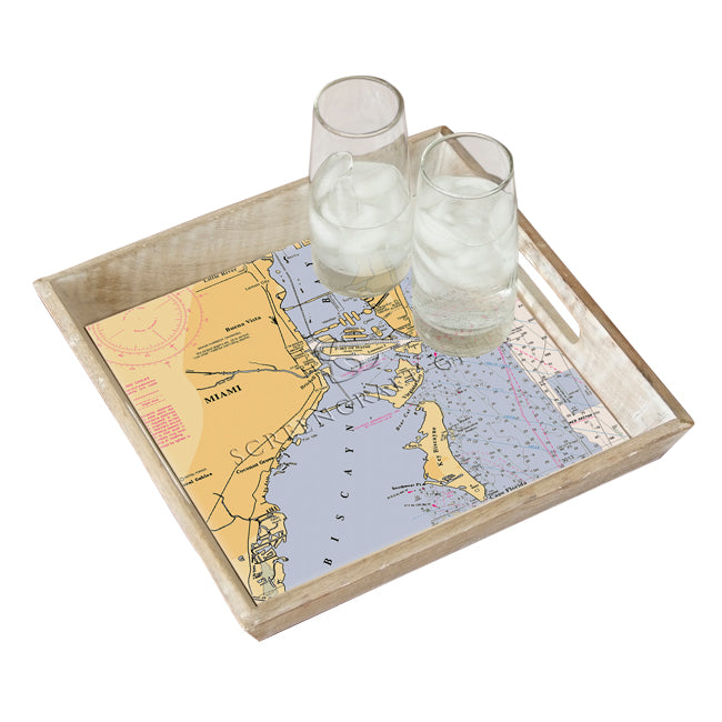 Miami, FL - Wood Serving Tray