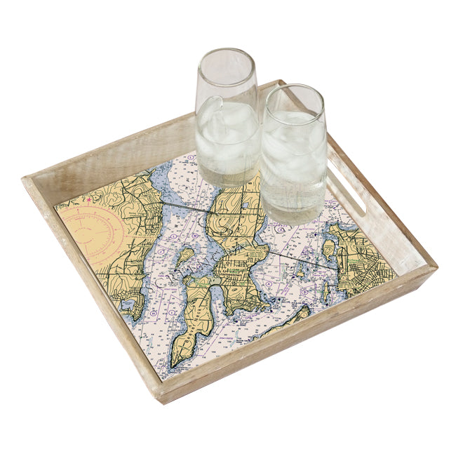 Jamestown, RI- Wood Serving Tray
