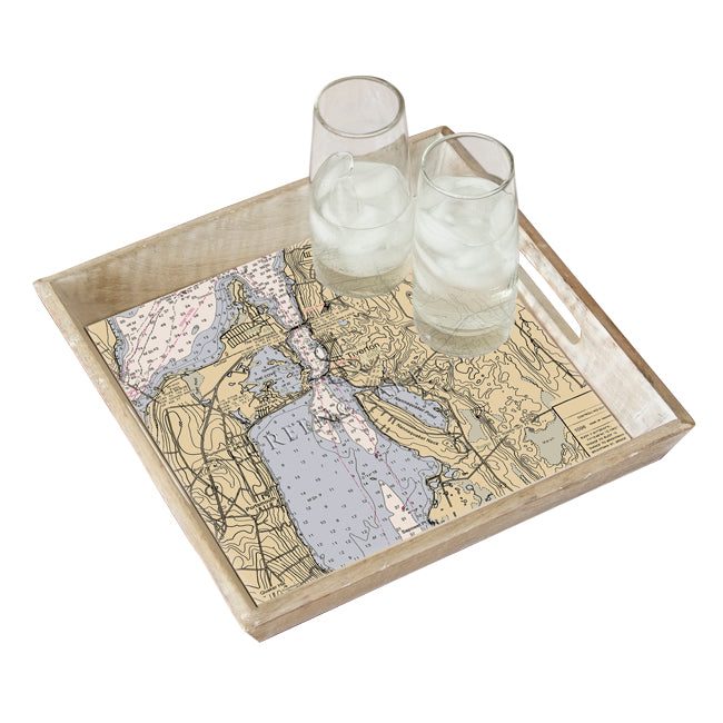 Tiverton, RI - Wood Serving Tray