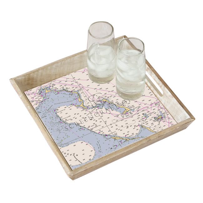 Bahamas, Exuma Sound - Wood Serving Tray