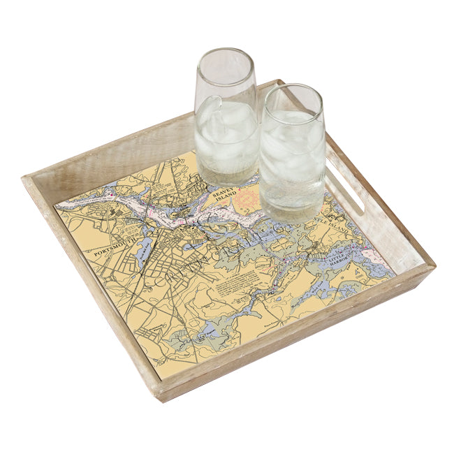 Portsmouth, NH - Wood Serving Tray
