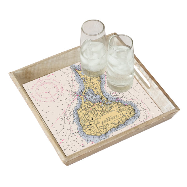 Block Island, RI - Wood Serving Tray
