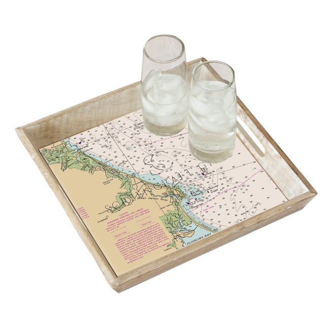 Marshfield, MA - Wood Serving Tray