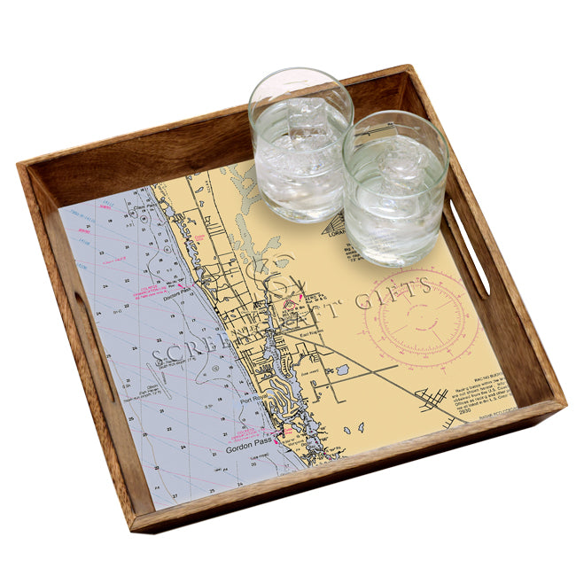 Naples, FL- Wood Serving Tray