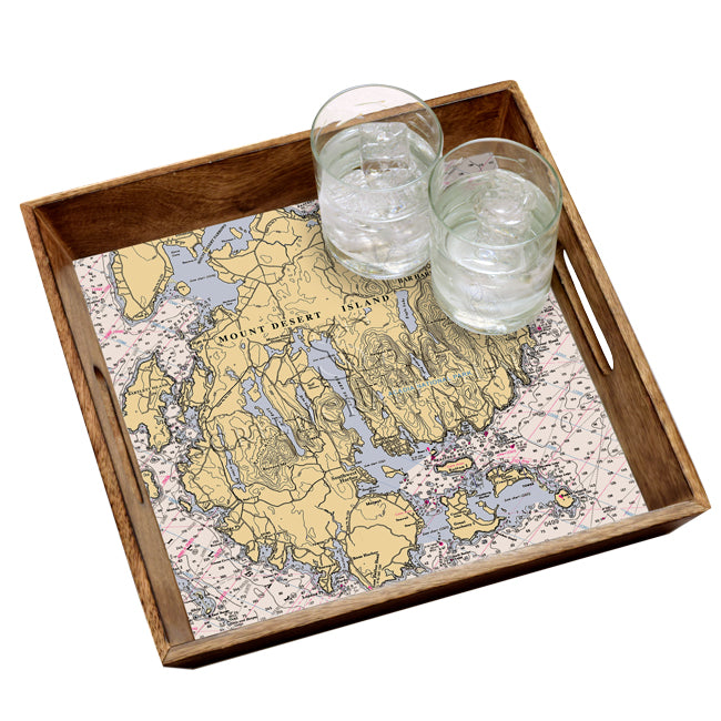 Mount Desert Island, ME - Wood Serving Tray