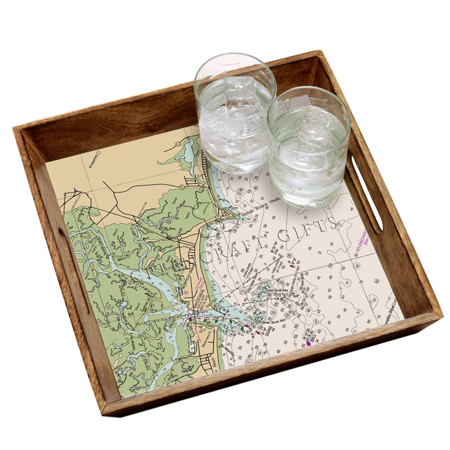 Hampton, NH  - Wood Serving Tray