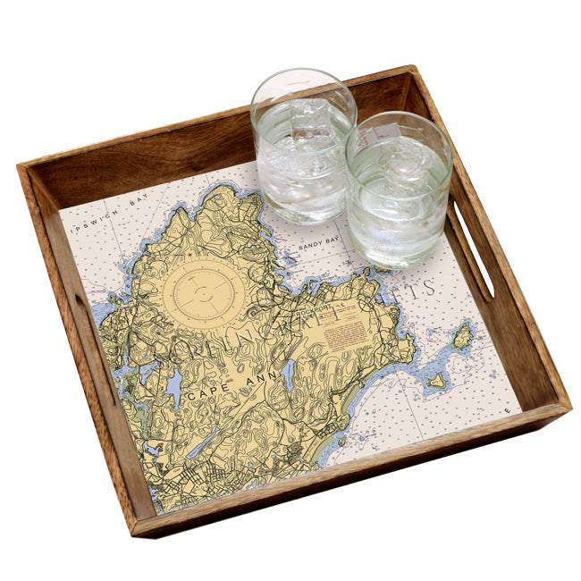 Rockport, MA- Wood Serving Tray