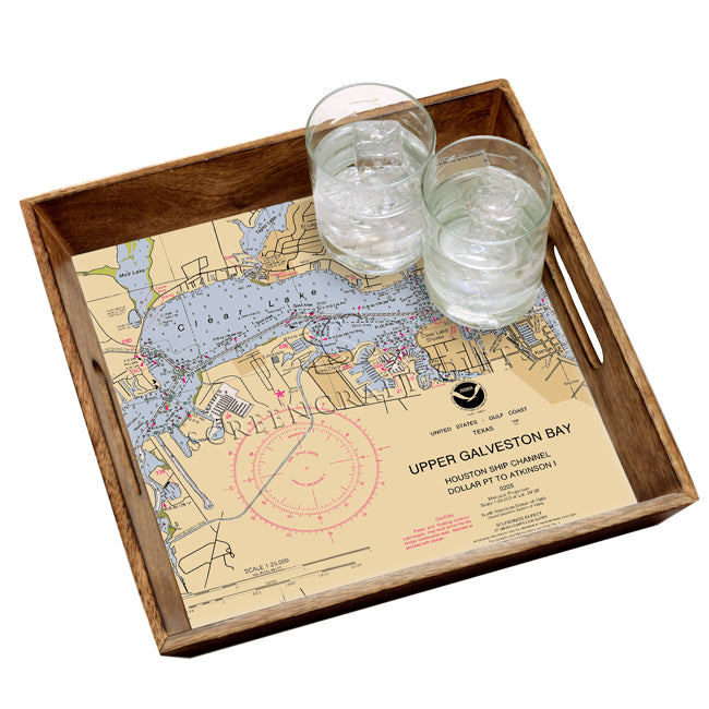 Clear Lake, TX-  Wood Serving Tray