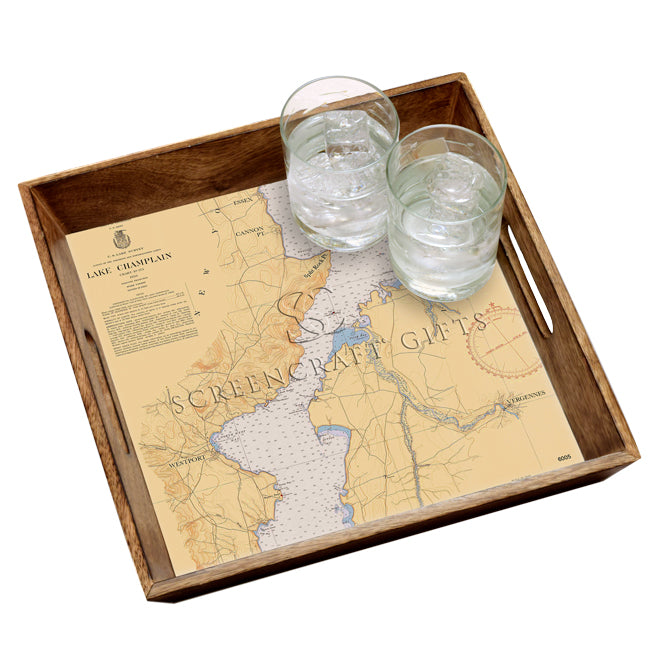 Westport, NY-  Wood Serving Tray