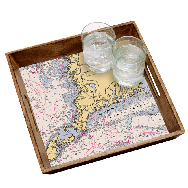 Woods Hole, MA - Wood Serving Tray