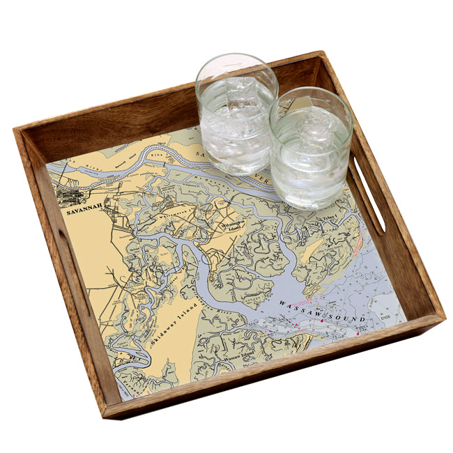 Savannah, GA- Wood Serving Tray