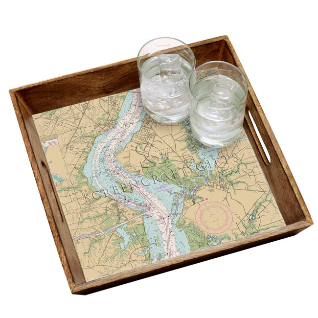Pennsville, NJ- Wood Serving Tray