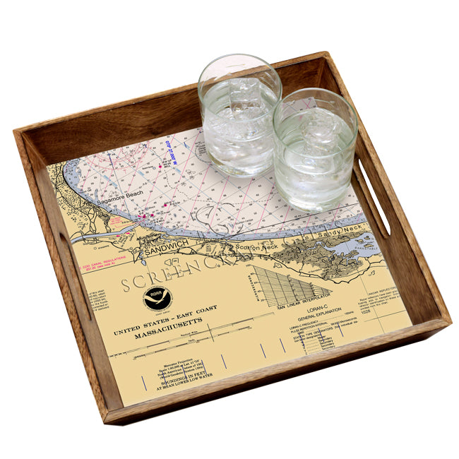 Sandwich, MA - Wood Serving Tray