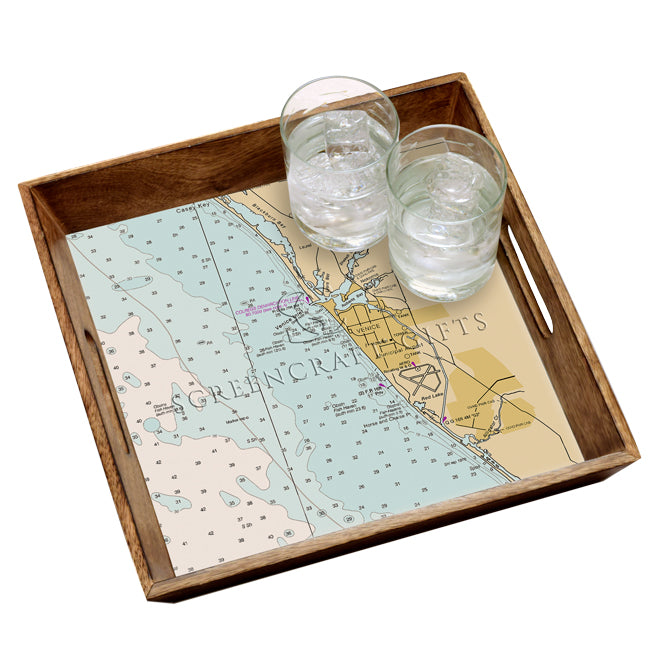 Venice, FL - Wood Serving Tray
