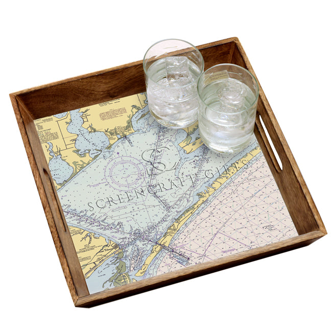 Matagorda Bay, TX- Wood Serving Tray