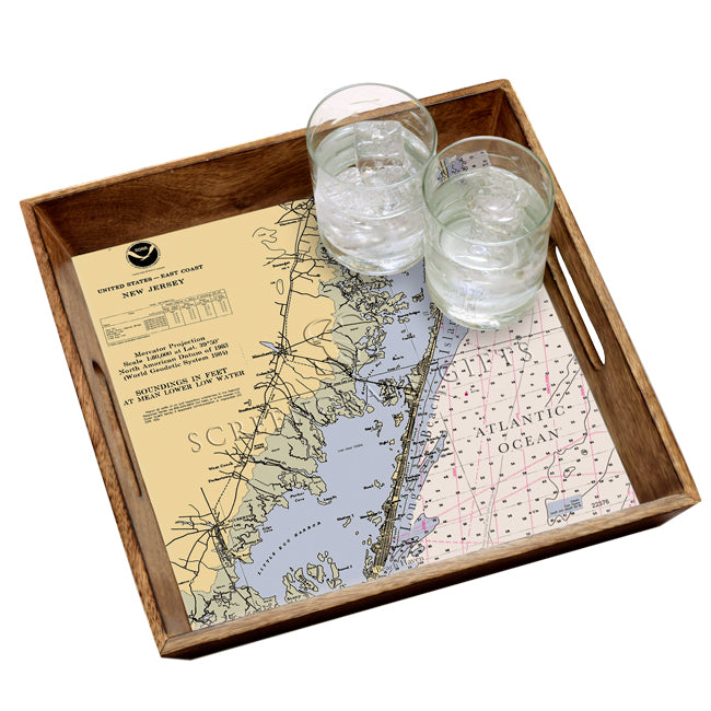 Long Beach Island, NJ- Wood Serving Tray