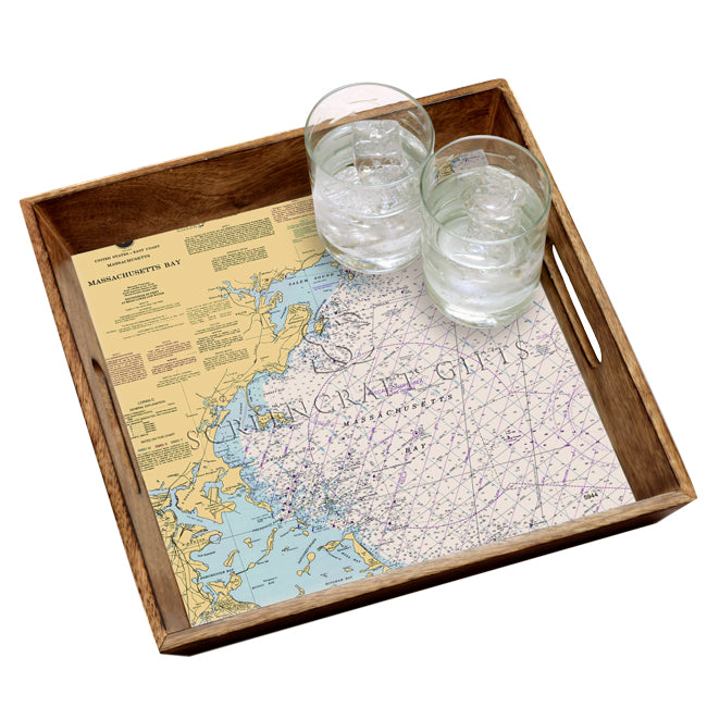 Massachusetts Bay - Wood Serving Tray