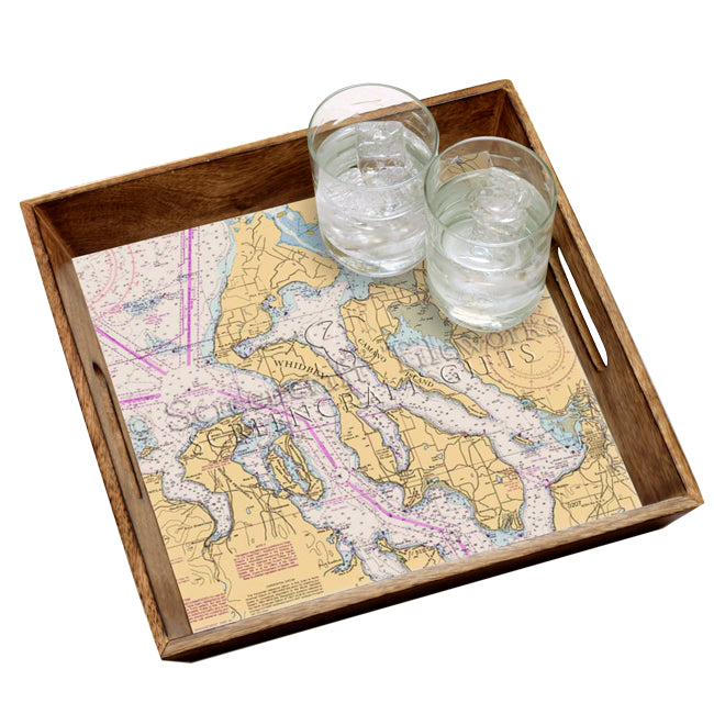 Whidbey Island, WA - Wood Serving Tray
