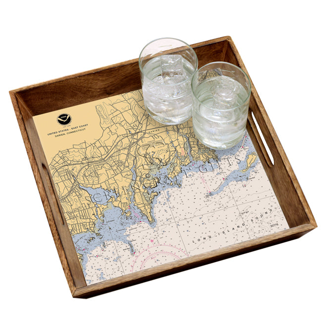 Darien, CT  - Wood Serving Tray