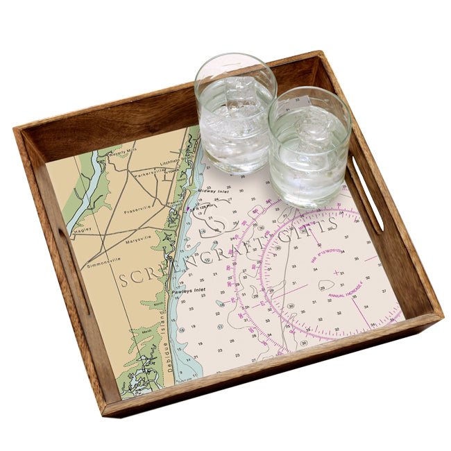 Pawleys Island, SC - Wood Serving Tray