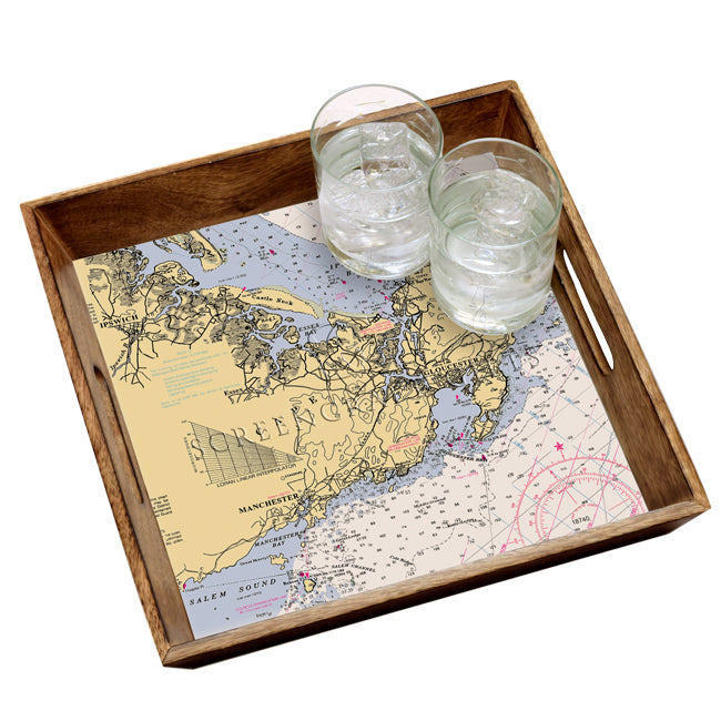Cape Ann, MA - Wood Serving Tray