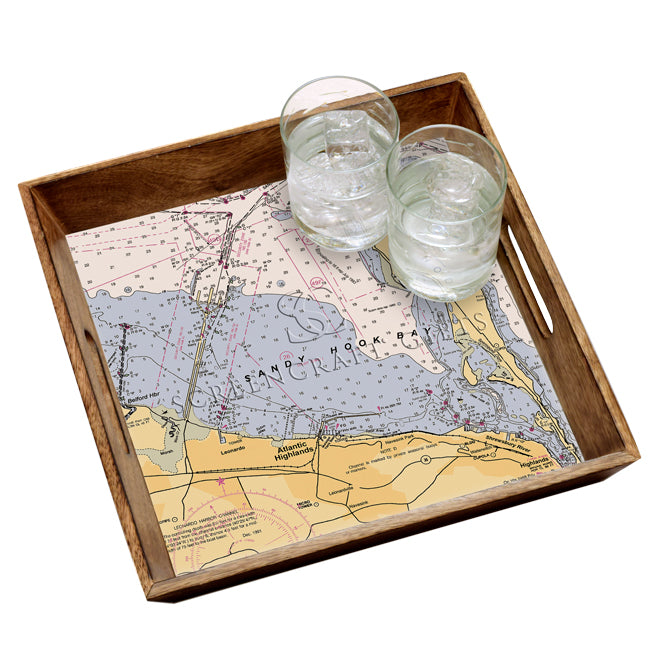 Sandy Hook, NJ - Wood Serving Tray