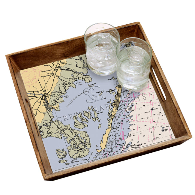 Beach Haven, NJ- Wood Serving Tray