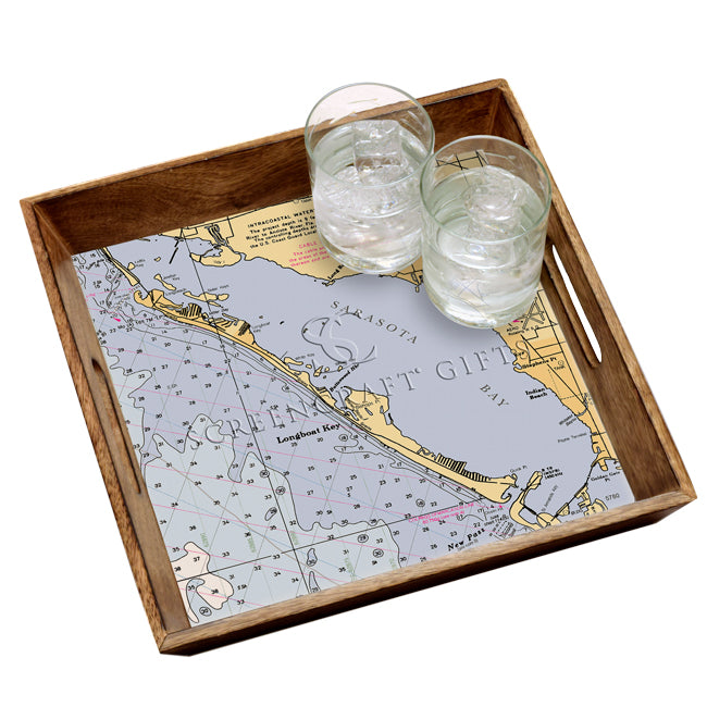 Longboat Key, FL - Wood Serving Tray