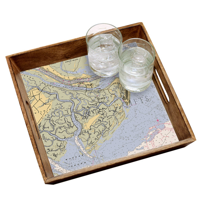 Tybee Island, GA  - Wood Serving Tray