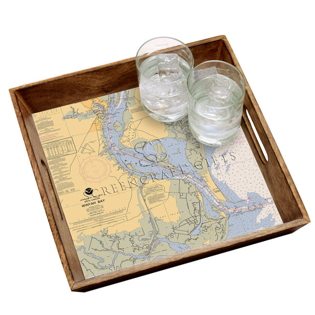 Winyah Bay, SC - Wood Serving Tray