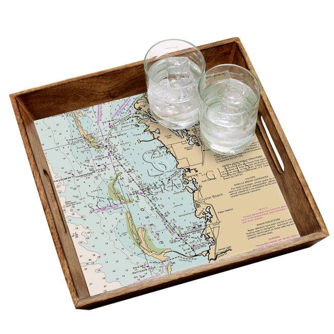 Tarpon Springs, FL- Wood Serving Tray