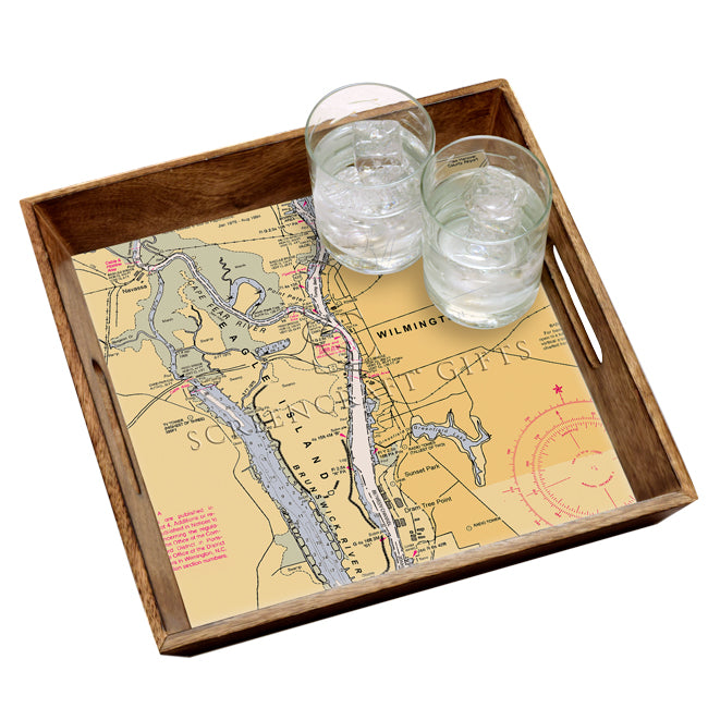 Eagle Island, NC - Wood Serving Tray