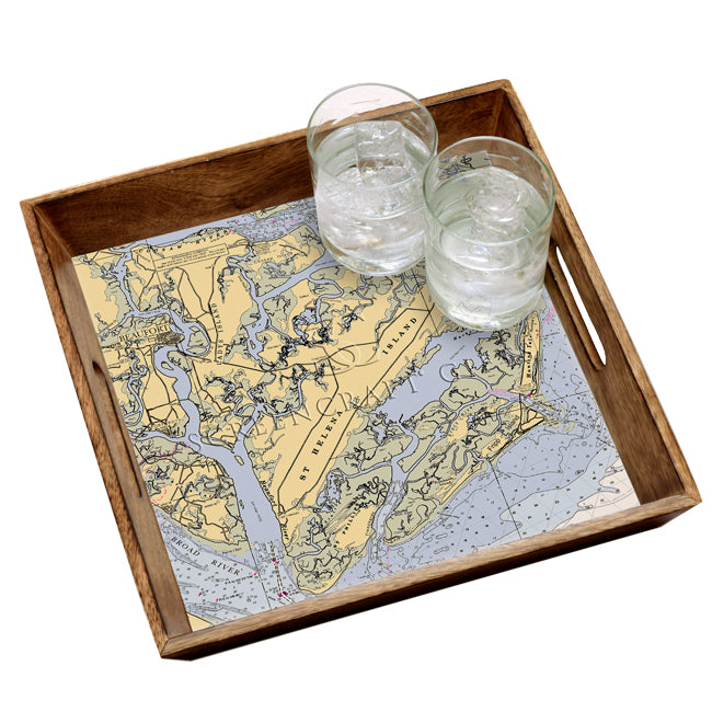 St. Helena, SC - Wood Serving Tray