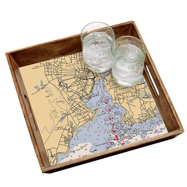 New Haven, CT - Wood Serving Tray